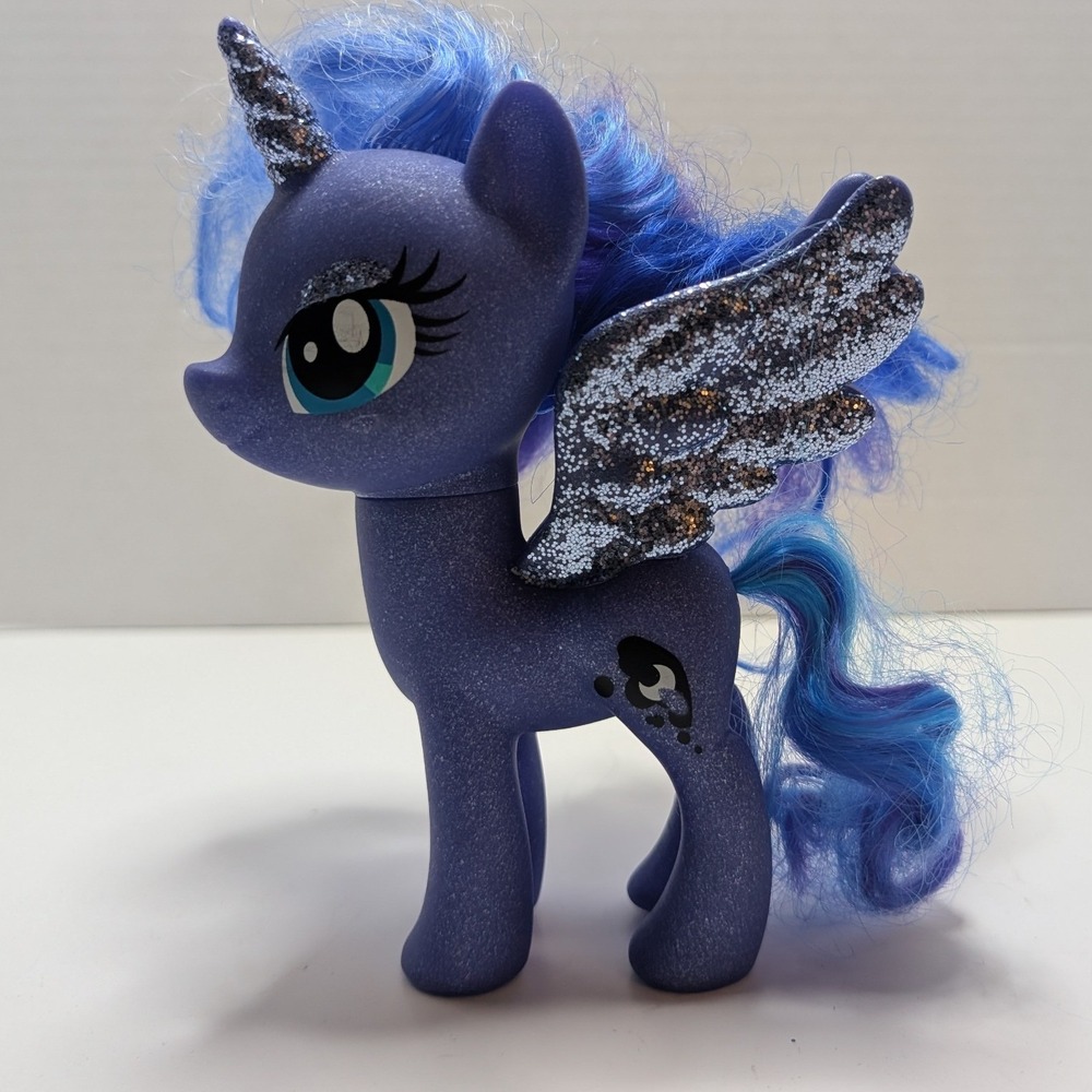 2016 My Little Pony Princess Luna Nightmare Moon Blue Glitter Wing 6.5 Brushable